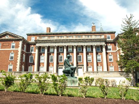 the maxwell school of citizenship on the campus of syracuse university in syracuse,new york, the oldest public affairs school in the united states and one of the most prestigious. on the grounds is the only bronze replica of the famous james earle fraser lincoln sculpture