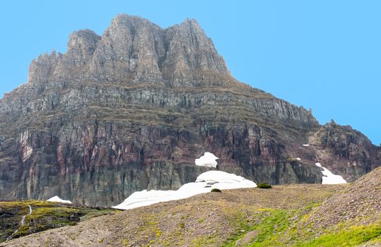 This is Mount Reynolds which sits at the top of Logan's Pass at an elevation of 9125 feet.