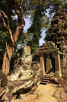 Entrance of Preah Khan temple, Angkor area, Siem Reap, Cambodia
