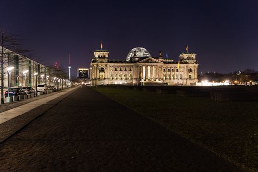 The Reichstag in Berlin with the German Bundestag and the famous glass dome