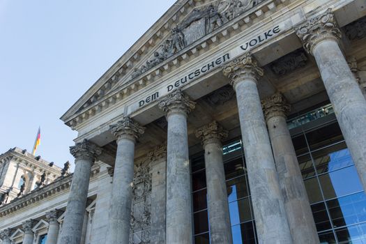 The Reichstag in Berlin with the German Bundestag and the famous glass dome