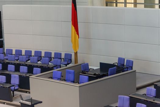 The Reichstag in Berlin with the German Bundestag and the famous glass dome