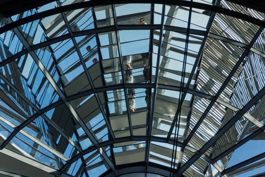 The Reichstag in Berlin with the German Bundestag and the famous glass dome