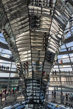 The Reichstag in Berlin with the German Bundestag and the famous glass dome