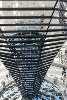 The Reichstag in Berlin with the German Bundestag and the famous glass dome