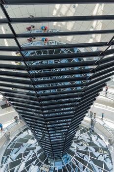 The Reichstag in Berlin with the German Bundestag and the famous glass dome