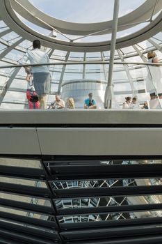 The Reichstag in Berlin with the German Bundestag and the famous glass dome