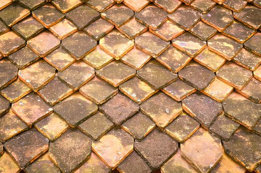 The Roof Tiled made of Baked Clay Material.