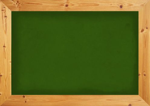 Illustration of a green Chalkboard with wooden framework