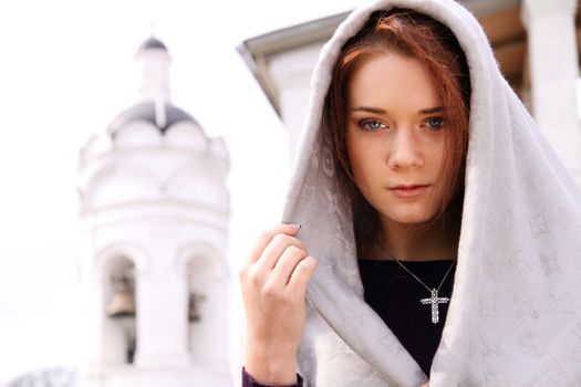 Closeup portrait of a beautiful young woman