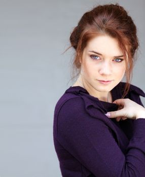 Portrait of young sad woman
