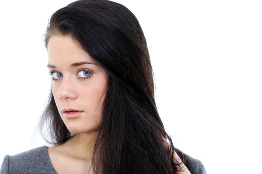 Portrait of young sad woman