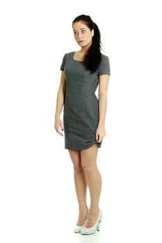 Full length of a beautiful young lady in dress