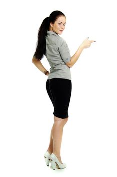 Full length of a beautiful young lady in dress