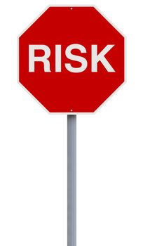 A conceptual stop sign on Risk