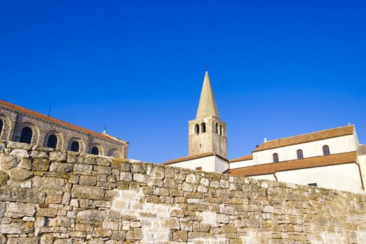 Porec - old Adriatic town in Croatia, Istria region. Popular touristic destination.