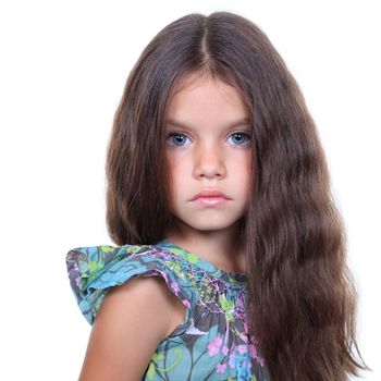 Closeup portrait of pretty little girl