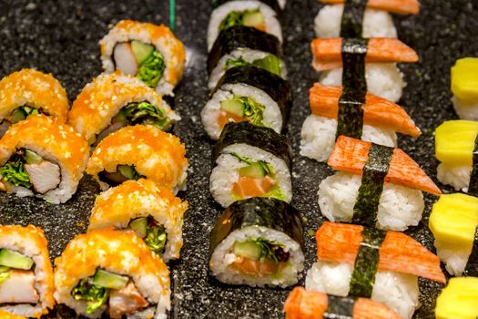 Sushi and Rolls closeup