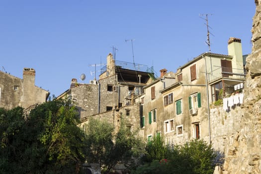 Porec - old Adriatic town in Croatia, Istria region. Popular touristic destination.