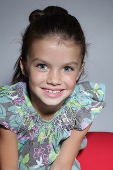 Closeup portrait of pretty little girl