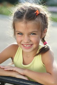 Portrait of a happy little girl