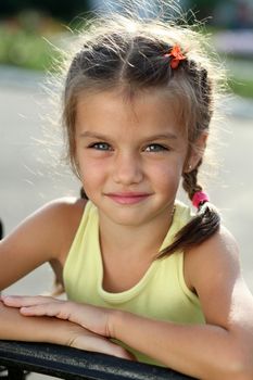 Portrait of a happy little girl