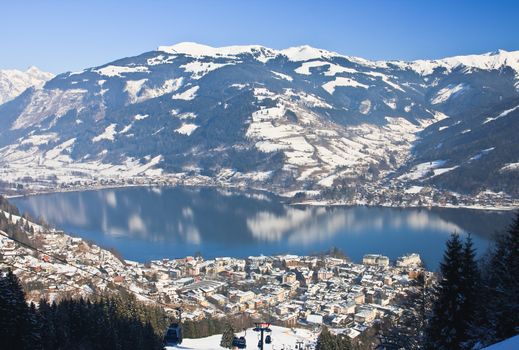 Ski resort Zell am See. Austria