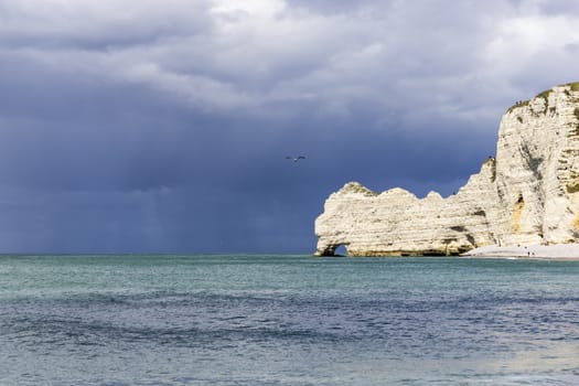 Etretat on the Upper Normandy coast in the North of France.