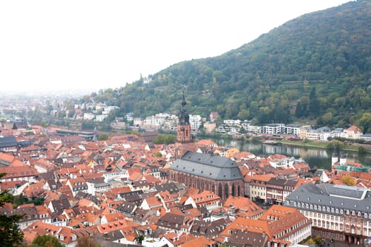 The autumn view of Heidelberg in Germany
