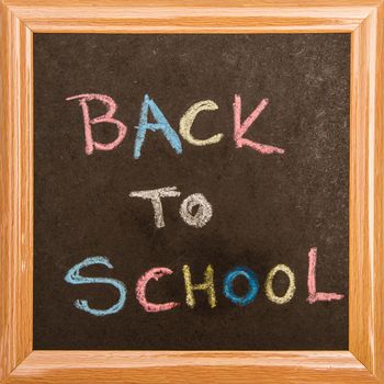 Blackboard "Back to school", isolated