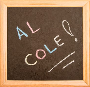 Blackboard with a wooden frame, isolated
