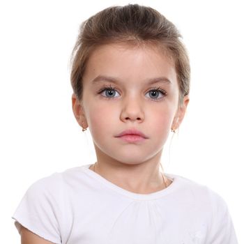 Closeup portrait of pretty little girl