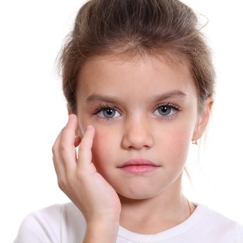 Closeup portrait of pretty little girl