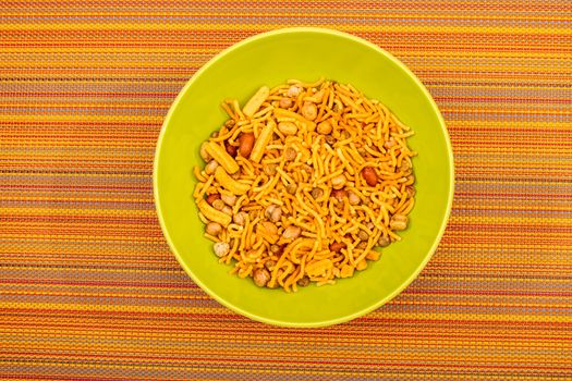 Snack Bombay Mix, a typical Indian snack
