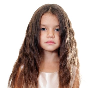 Closeup portrait of pretty little girl