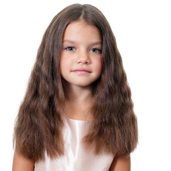 Closeup portrait of pretty little girl