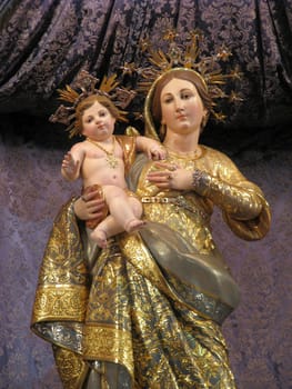 The statue of Our Lady of Graces in Zabbar, Malta.
