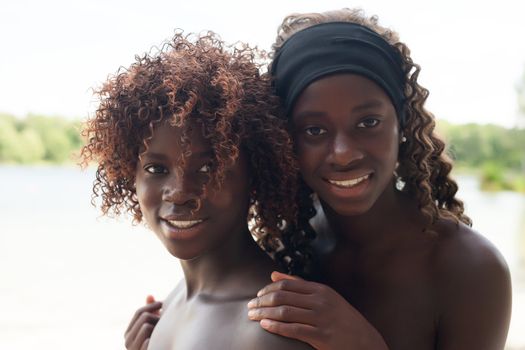 Happy african children having a nice dat at the park
