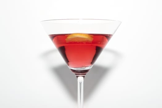 Cosmoplitan cocktail on a white background