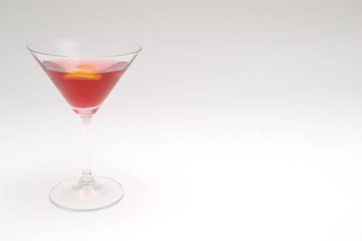Cosmoplitan cocktail on a white background