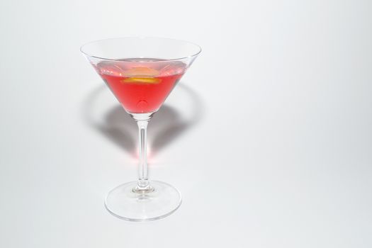 Cosmoplitan cocktail on a white background