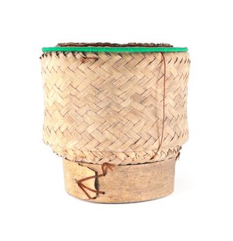 Thai traditional wooden sticky rice box