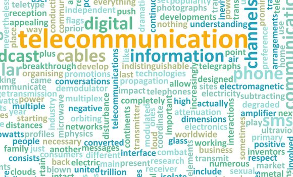 Telecommunications Net Global Industry as a Art