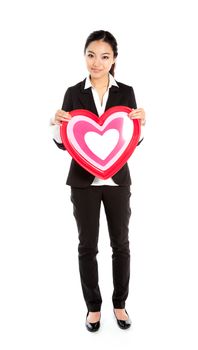 Romantic people in love shot in studio isolated on a white background