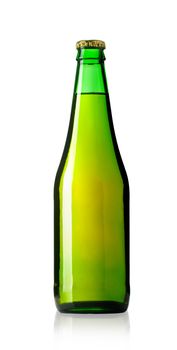 bottle of beer isolated on white. With clipping path