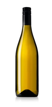 Wine bottle isolated on a white background.. With clipping path