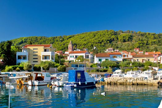 Town of Preko waterfront on Ugljan island, Dalmatia, Croatia