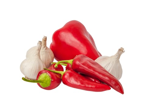 vegetables background chilli, garlic,  paprika, bell pepper,
