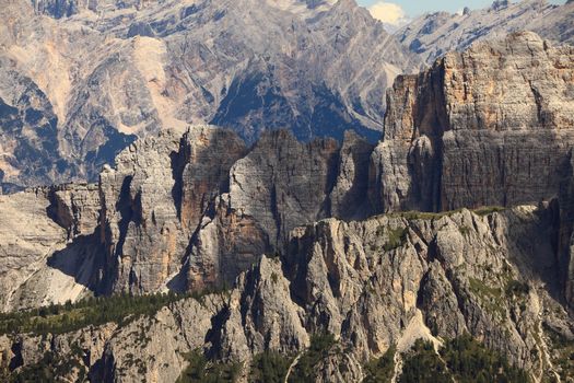 High mountain cliffs in the Dolomites