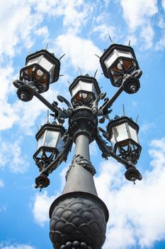 Historical lantern in Dresden (Germany).